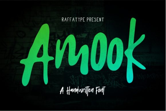 Amook: A Joyful Display Font