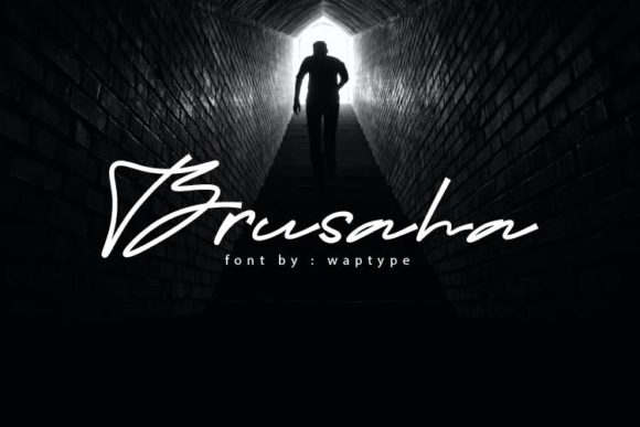 Brusaha: A Stylish Display Font for Creators