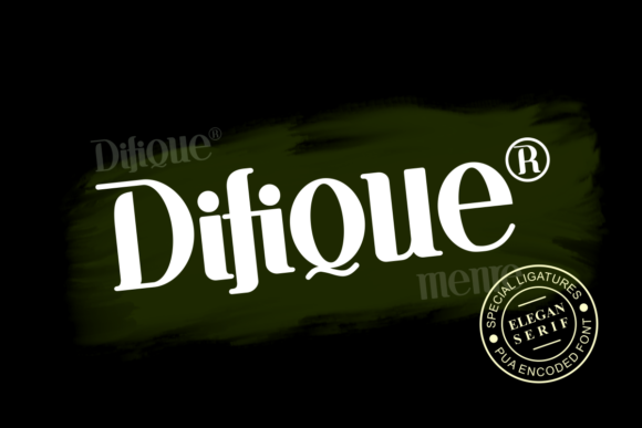 Difique Menre: Elegant Display Font for Handmade Labels & Invitations