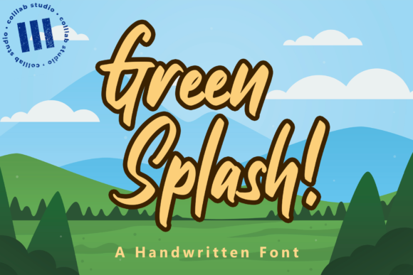 Green Splash: A Handwritten Font for Creative Projects