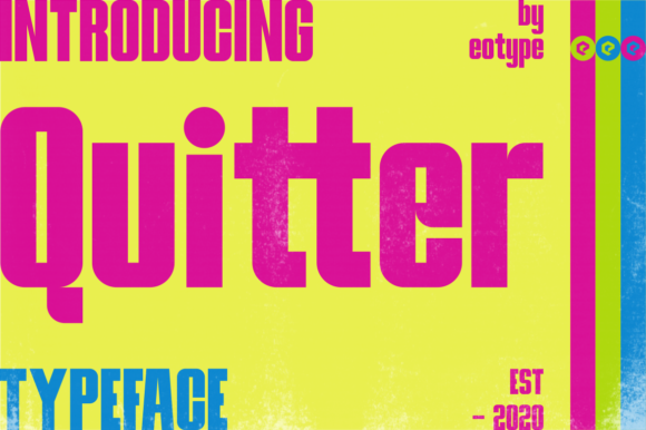 Quitter Font: Bold & Colorful Display Type